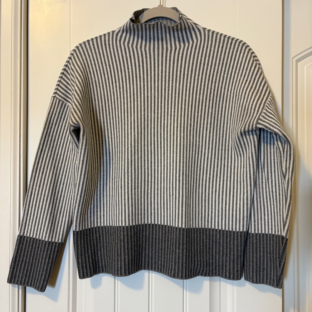 Striped Gray and Black Sweater
